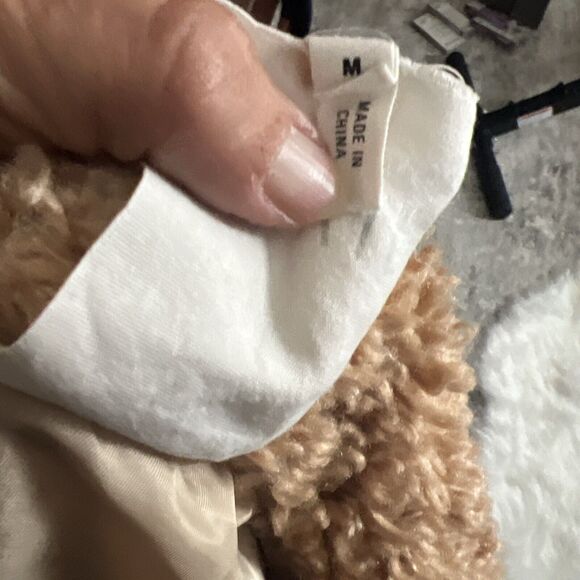 Rebecca Taylor La Vie Faux Shearling Jacket Bomber Jacket Size Medium - Picture 11 of 11